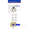 Thread end CF8 ISO5211 Three Way BALL VALVE